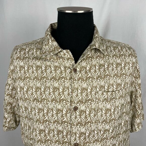 Island Republic 100% Silk Beachy Short Sleeve Button Down Shirt - Men’s XL - Picture 2 of 7